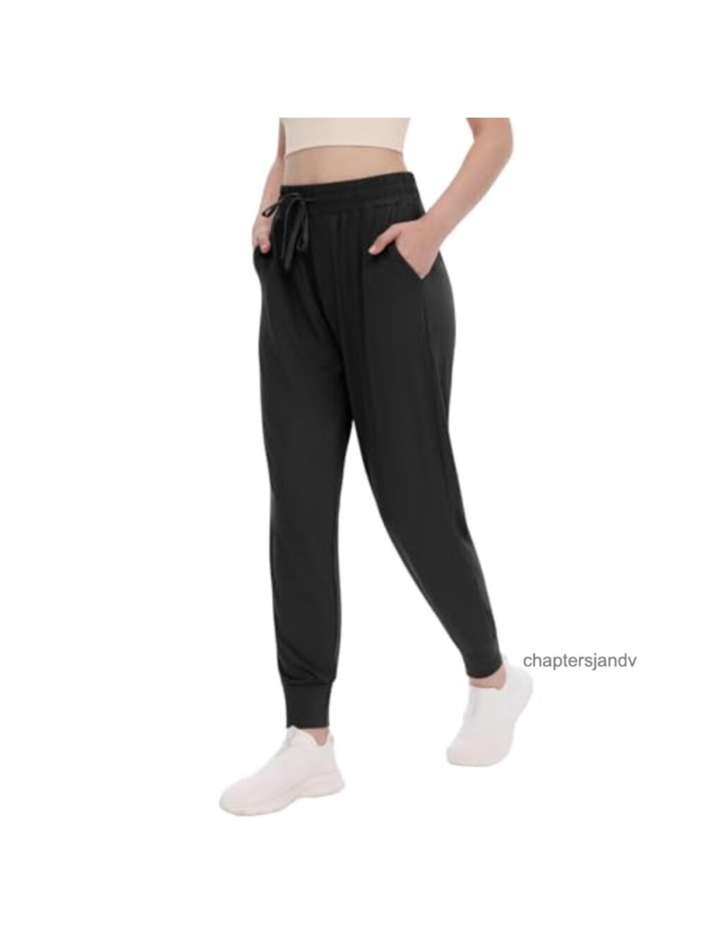 Women's High Waisted Tapered Joggers with Pockets Lightweight Athletic